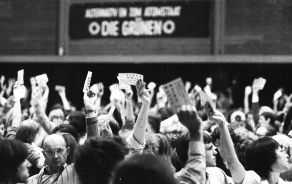 Federal Party Congress The Greens in the Westfalenhalle on 21.06.1980 in Dortmund, Germany, Europe