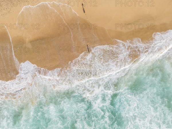 Aerial view of Paliku aka Donkey Beach, Kauai, Hawaii, USA, North America