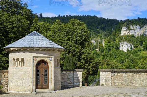 Haber family burial ground on the forecourt of the monastery church of the Archabbey of St. Martin