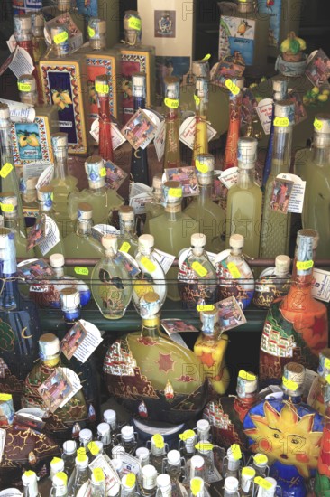 Limoncello sale in Amalfi, Campania, Italy, Europe