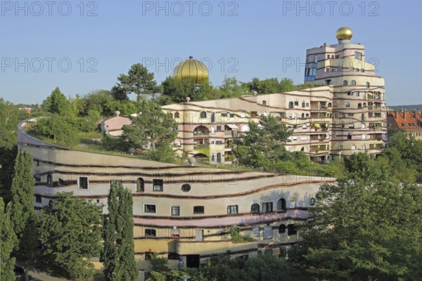Hundertwasser House Waldspirale in Darmstadt, Bergstrasse, Hesse, Germany, Europe