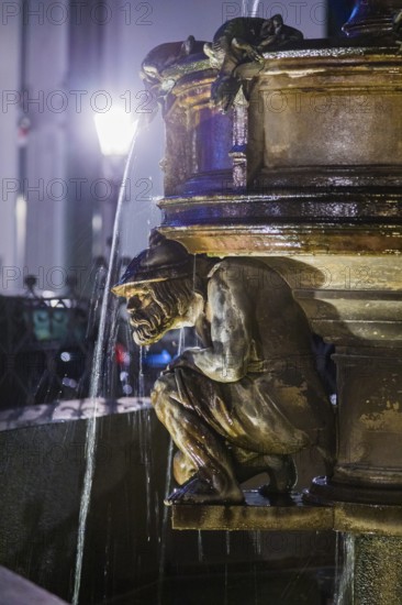 Dresden's most ornamental fountain, over 15 metres high, a total of 40 gargoyles, designed by