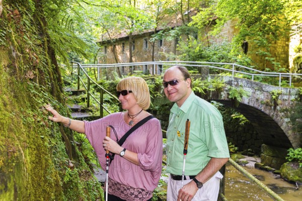 Blind tourists in the Liebethaler Grund