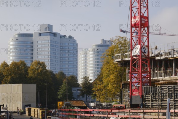 Construction site of Münster University Hospital, UKM, Münster, Westphalia, North Rhine-Westphalia,