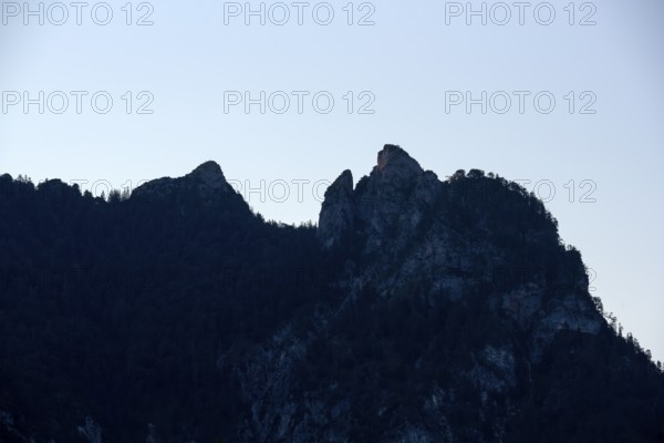 Sleeping witch, mountain ridge, which looks like a sleeping witch, Rotofentürme, Bischofswiesen,
