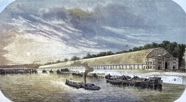 View of the annex of the Palace of the Universal Exhibition 1855, on the banks of the Seine, Paris,