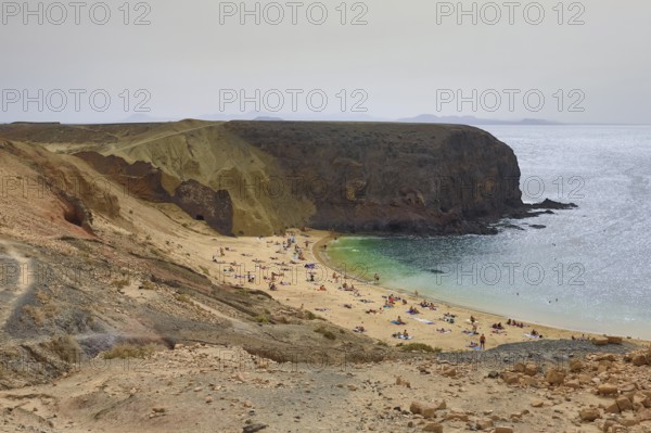 Papagayo Beach in Los Ajaches National Park, Lanzarote, Canary Islands, Spain, Europe