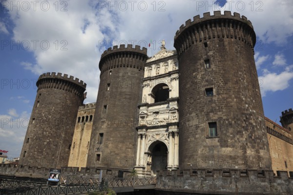 Castel Nuovo, 13th century city castle, Naples, Campania, Italy, Europe
