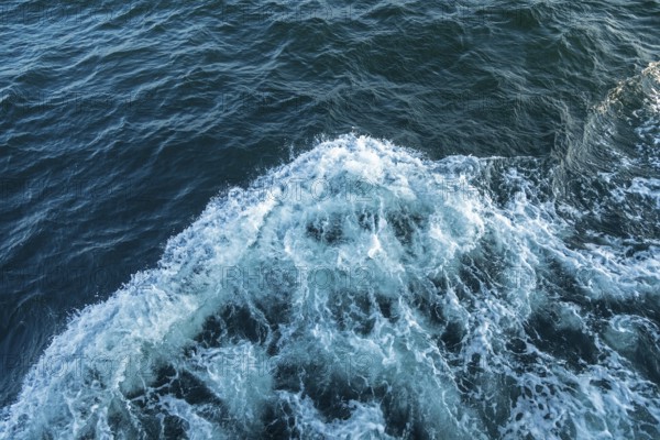 Bow wave of a ship, Baltic Sea, Mecklenburg-Western Pomerania, Germany, Europe