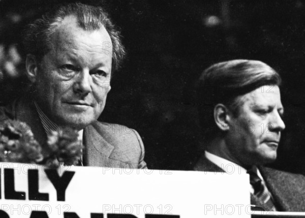 An election rally of the Social Democratic Party of Germany (SPD) on 23.4.1975 in the