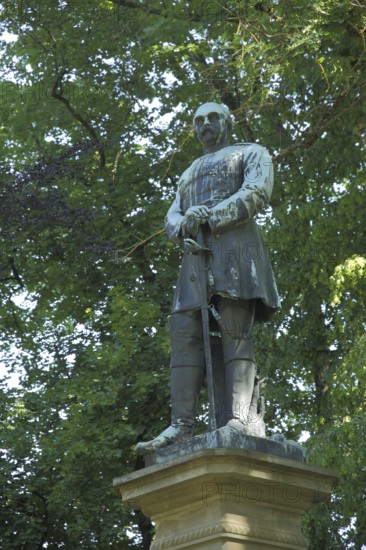 Statue of Otto von Bismarck 1815-1898 in Bad Kissingen, Rhön, Lower Franconia, Franconia, Bavaria,