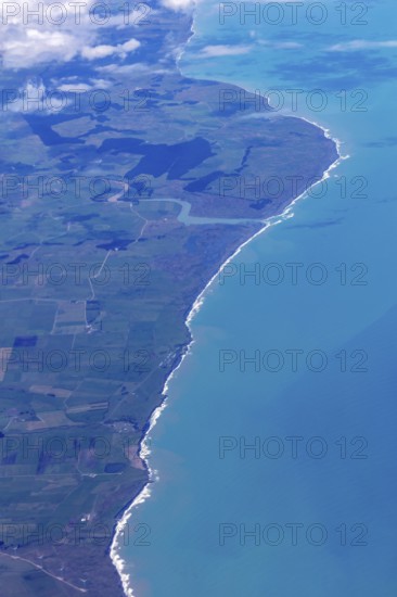 Flug von Christchurch nach Auckland, Neuseeland