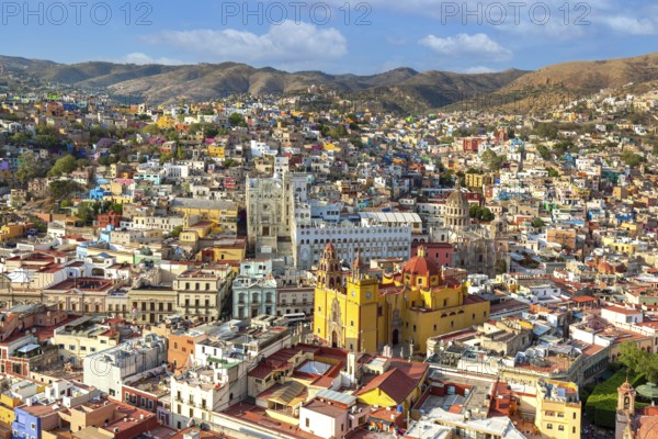Guanajuato panoramic view from a scenic city lookout