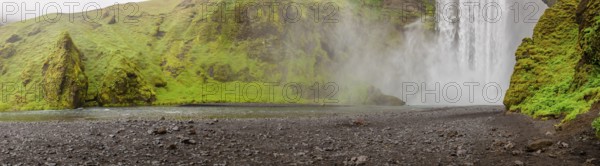 Skógafoss is a waterfall situated on the Skógá River in the south of Iceland