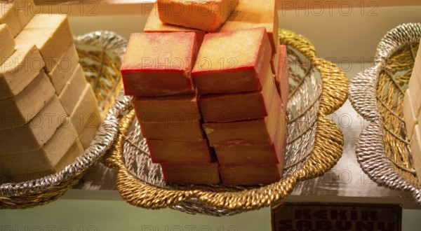 Multi-colored Eco-friendly exfoliating bars of soap for hair and body