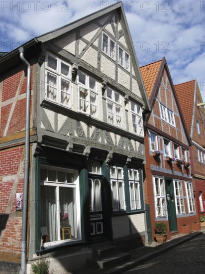 Half-timbered houses in Lauenburg's old town