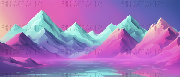 Iridescent neon background, Holographic Abstract soft pastel colors backdrop, AI generated
