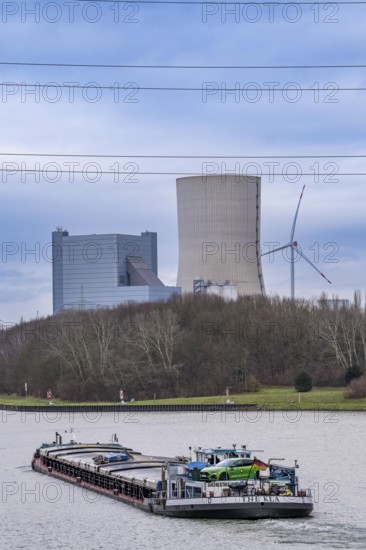 The UNIPER coal-fired power plant Datteln 4, power plant unit and cooling tower, Nordex N149/5.X