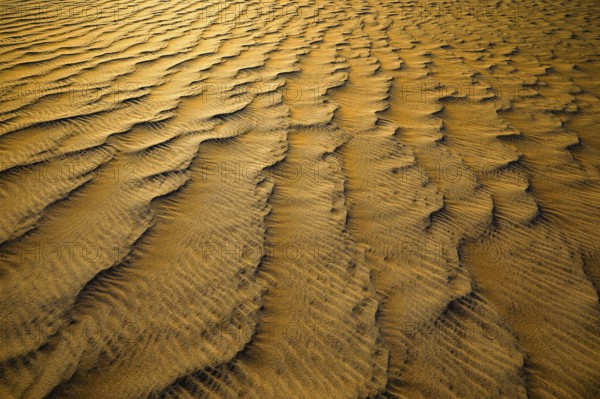 Sand structure formed by the wind, in the Rub al Khali desert, Dhofar province, Arabian Peninsula,