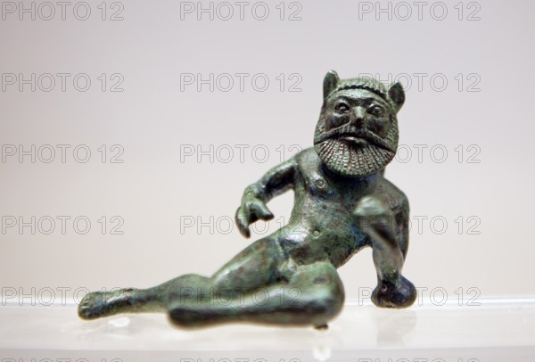 Bronze statuette in the museum of the archaeological site of Olympia, UNESCO World Heritage Site,