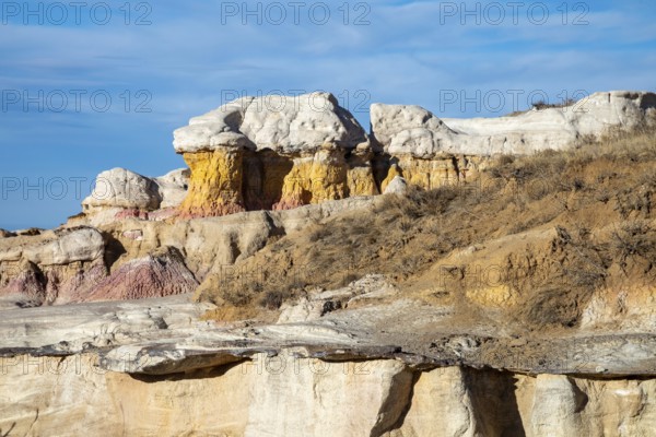 Calhan, Colorado - Paint Mines Interpretive Park. The park contains colorful bands of clay, caused