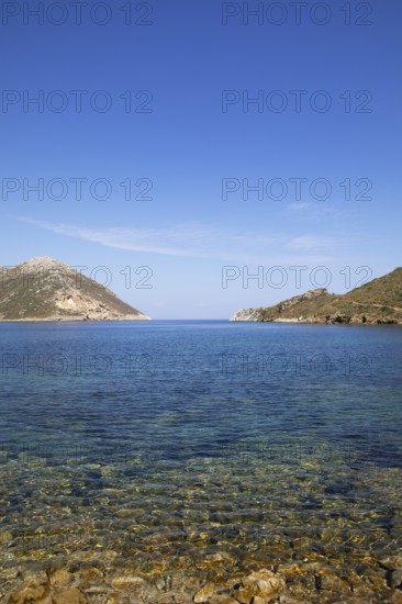 Coast of the Mani on the Laconian Gulf near Porto Kagio, Laconia, Peloponnese, Greece, Europe