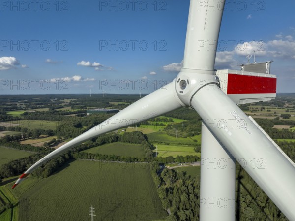 Dorsten, North Rhine-Westphalia, Germany, new construction of a wind turbine. Wind farm Große