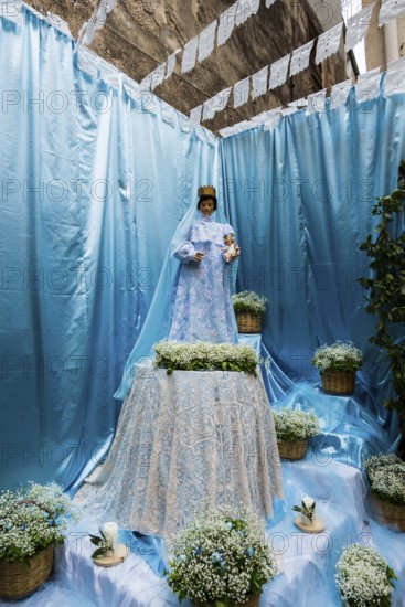 Madonna, Feast of the Madonna of Regnos Altos, Bosa, district of Oristano, Sardinia, Italy, Europe