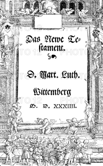 The New Testament in the first complete edition Luther's Bible translation into German, Wittenberg