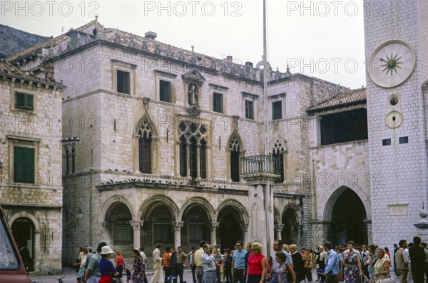 The Sponza Palace building, also called Divona, Dubrovnik, Croatia, former Yugoslavia, Europe 1970