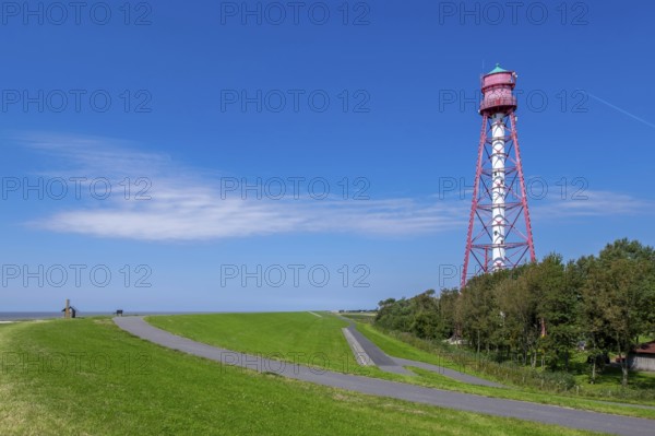 Campen lighthouse, highest lighthouse on the German mainland, Krummhörn, East Frisia, Lower Saxony,