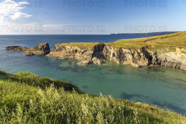 Bay at Port Gaverne, Port Isaac, Cornwall, England, Great Britain
