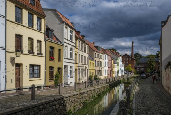 Wismar, Mecklenburg-Western Pomerania, Germany, renovated old town of the Hanseatic city of Wismar,