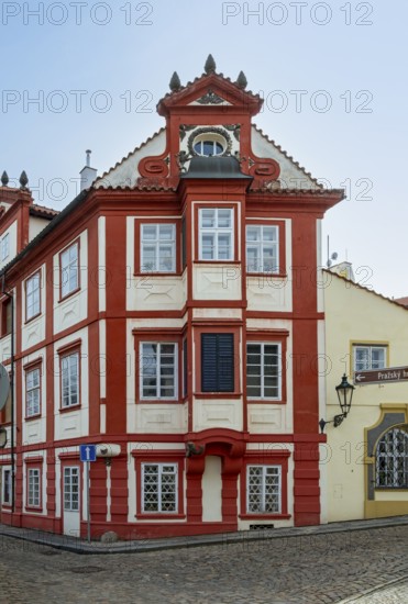 House At the Golden Grape, Nový Svet neighborhood, Hradcany, Prague, Czech Republic, Europe