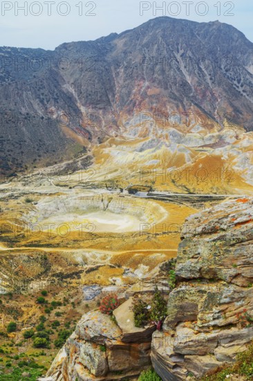 Nisyros volcano view, Nisyros Island, Dodecanese Islands, Greece, Europe