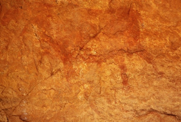 Famous prehistoric rock carvings of Tassili N'Ajjer, Algeria, North Africa 1973 Tassili N'Ajjer