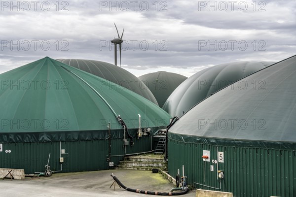 Biogas plant, the gas is produced from various biomass, including waste from the food industry, the