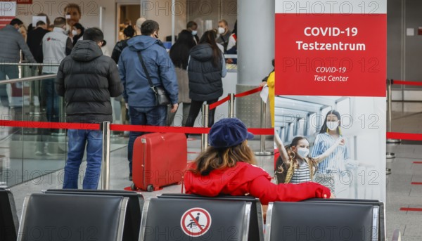 Düsseldorf, North Rhine-Westphalia, Germany - Düsseldorf Airport, Covid rapid test at the EcoCare