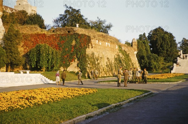 Group of soldiers at the Kalemegdan Fortress in Belgrade, Belgrade, Serbia, Yugoslavia 1959, Europe
