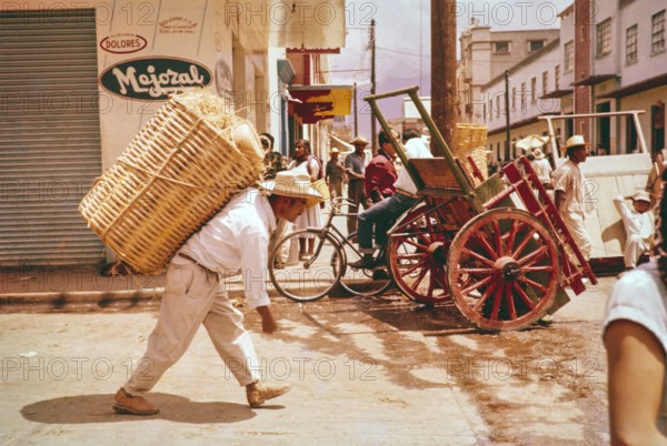 People on market day, city of Oaxaca, Mexico, 1961, Central America