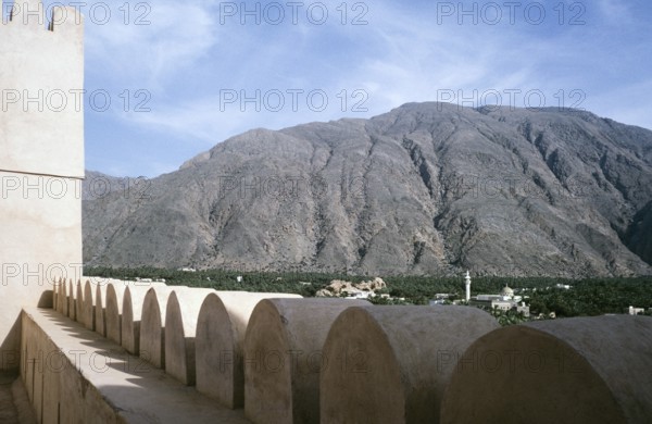 Nakhal Fort, historic fortress in the Al Batinah region, Oman, Arabian Peninsula 1998, Asia