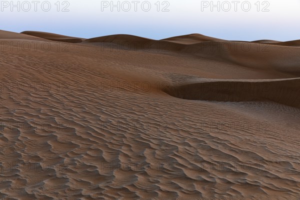 Sand structure formed by the wind, in the Rub al Khali desert, Dhofar province, Arabian Peninsula,