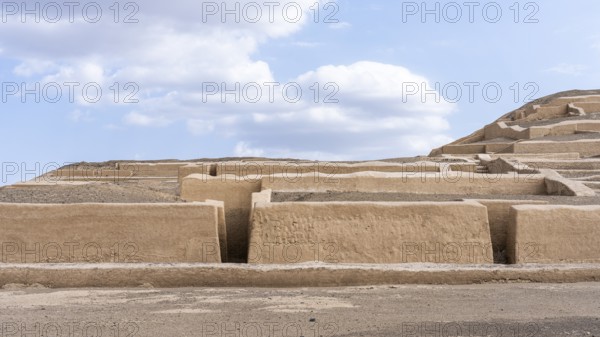 Adobe pyramids at Cahuachi, Cahuachi ceremonial center, Nazca, Peru, South America