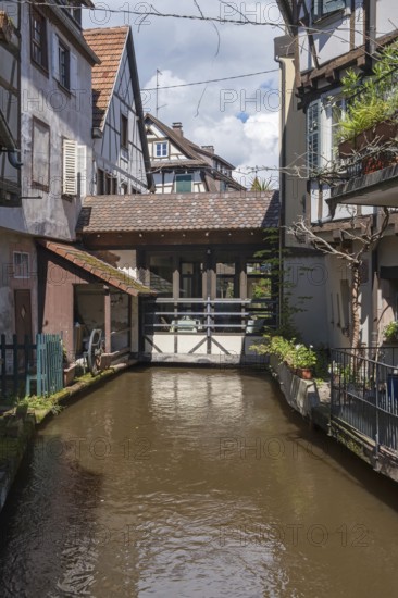 Old town of Wissembourg with Canal de la Lauter, Lauter Canal, Wissembourg, Alsace, France, Europe