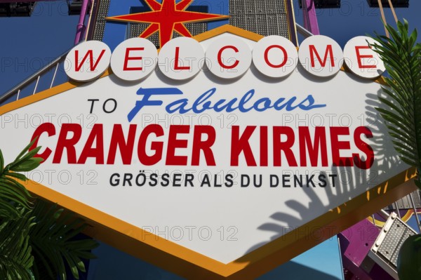 Sign Welcome to fabulous Cranger Kirmes, Bigger than you think, Hangover, Cranger Kirmes, Herne,