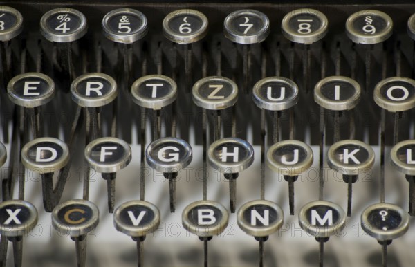 Old mechanical typewriter, type lever, Hamburg, Hamburg, Federal Republic of Germany