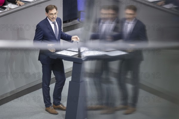 Thorsten Lieb, Member of the German Bundestag (FDP), delivers a speech in the plenary session of
