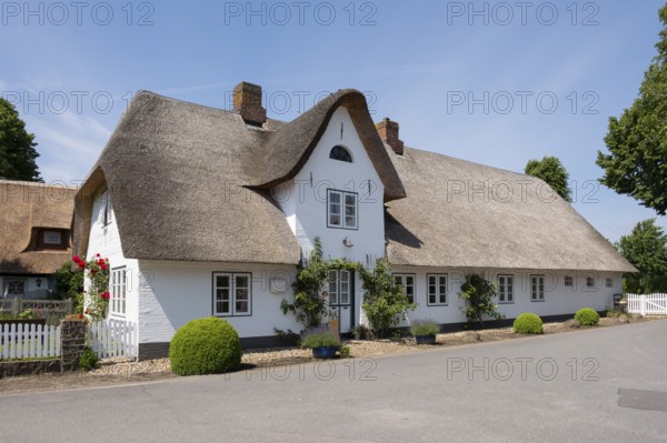 Frisian house, thatched house, Nieblum, Föhr, North Sea island, North Frisia, Schleswig-Holstein,