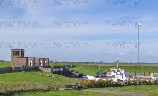 Dangaster Siel, built between 1954 and 1956 to drain and protect the inland from storm surges,