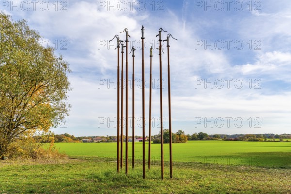 Art installation with water pumps by Wolfgang Buntrock and Frank Nordiek, International Art Trail,